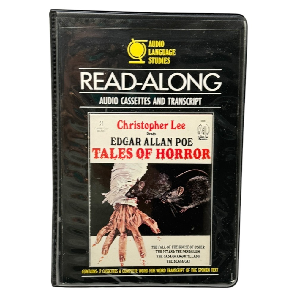Learn English Audio Cassette Book Read-a-long Tales of Horror Poe Vintage